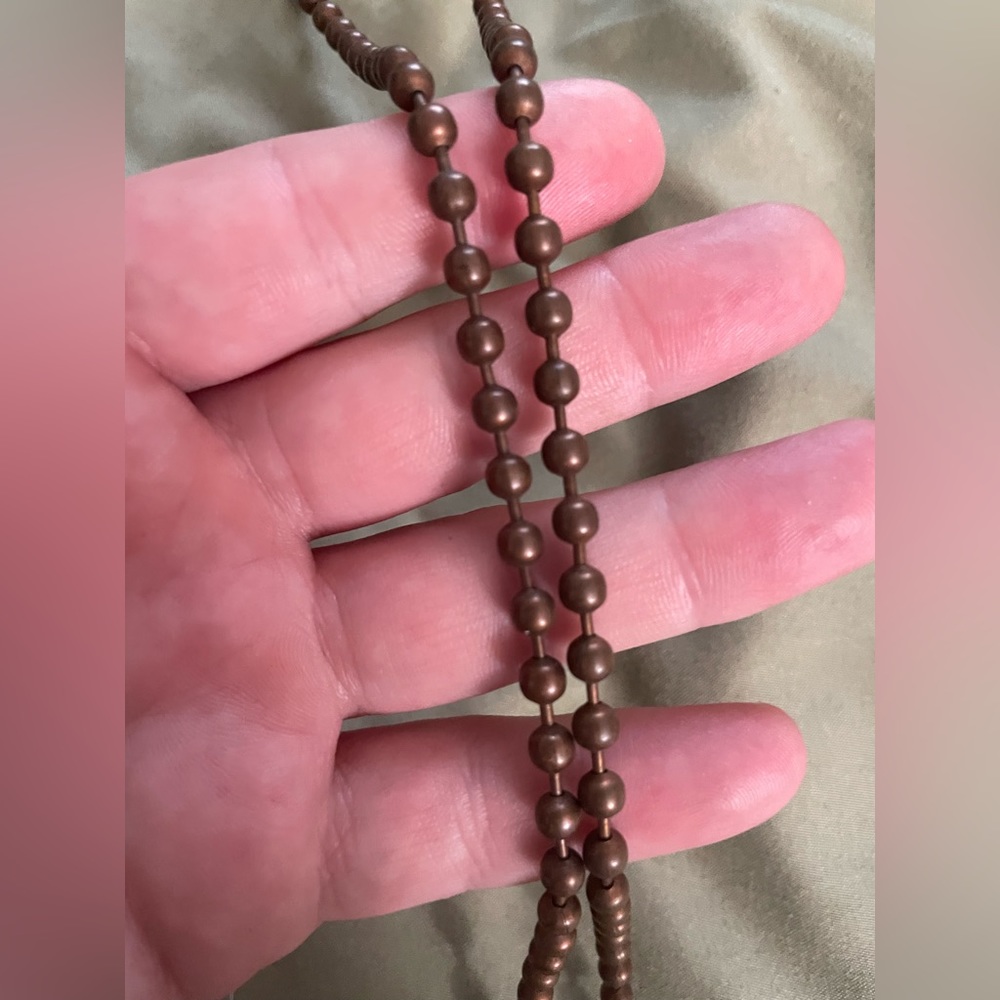 Western cow tag, long necklace - Picture 3 of 5